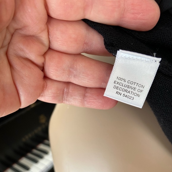 NWT Banana Republic black minimalist cozy classic embellished cardigan/sweater - Picture 11 of 12